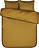 Lenzuola Minte 200 x 220 cm color verde oliva con 2 federe per cuscini 60 x 70 cm chiusure flap