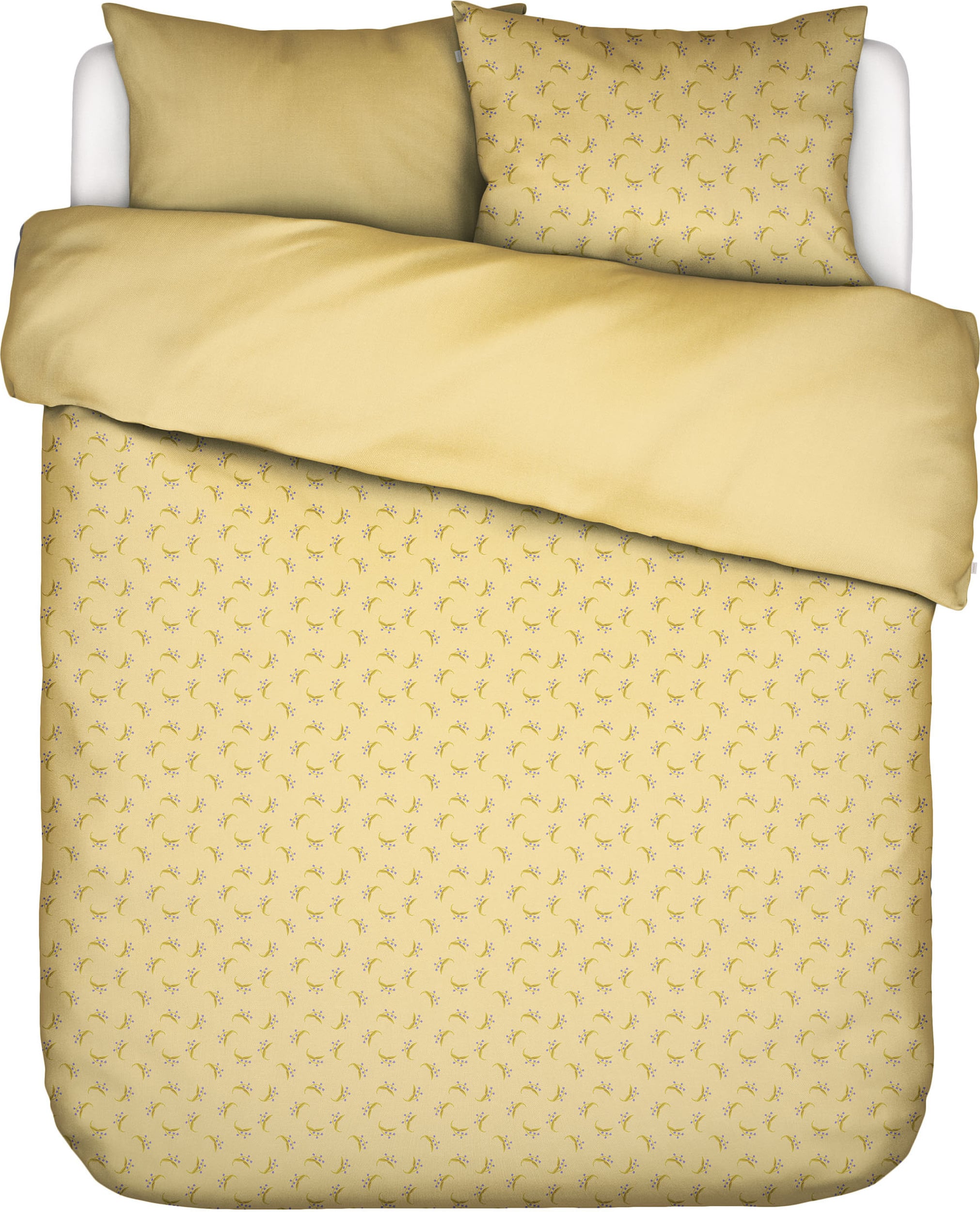 Lily Melody Bettwäsche 200 X 220 Cm Gelb Mit 2 Kissenbezügen 60 X 70 Cm Klappenende