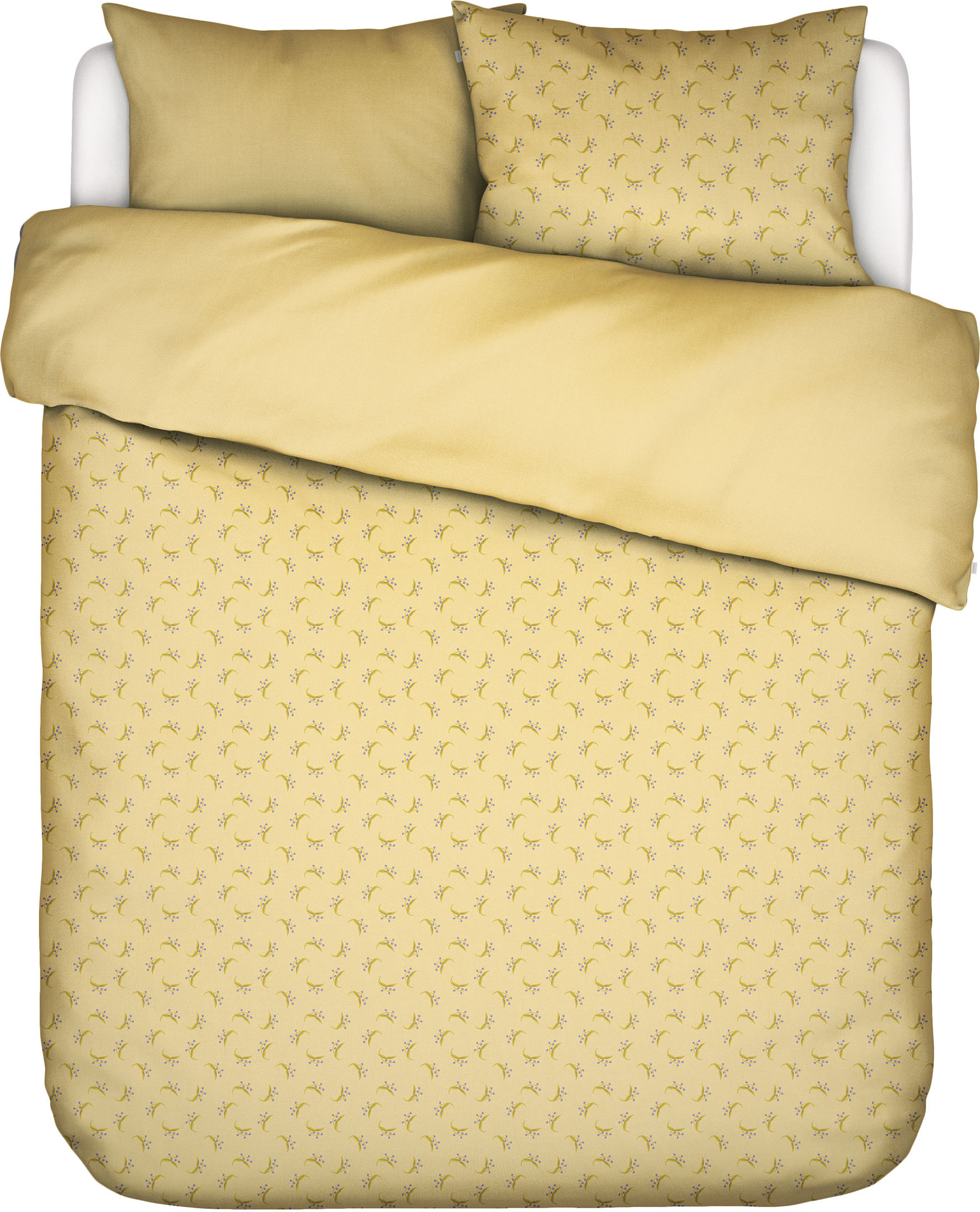 Lily Melody Bettwäsche 240 X 220 Cm Gelb Mit 2 Kissenbezügen 60 X 70 Cm Klappenende