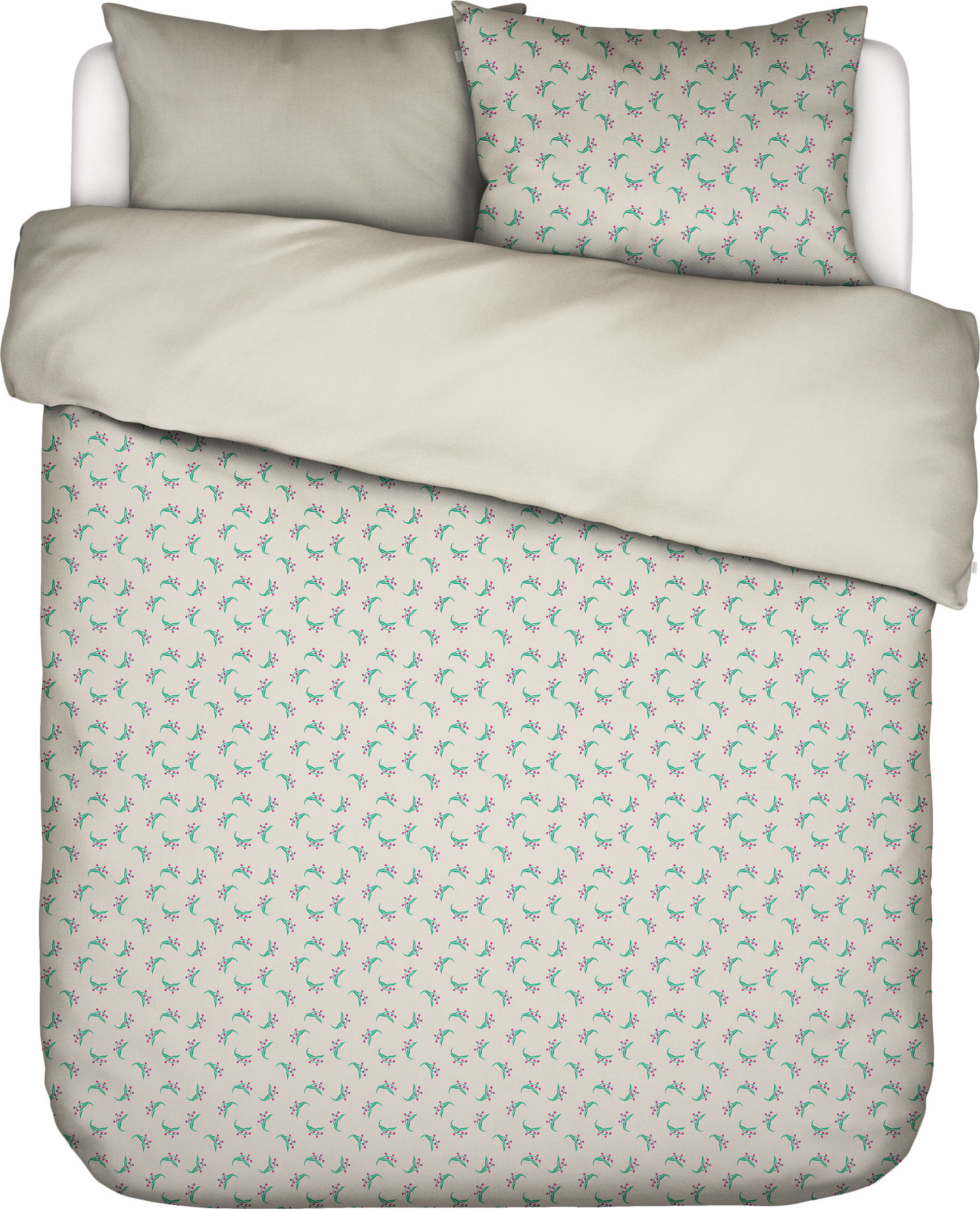 Lily Melody Bettwäsche 240 X 220 Cm Taupe Mit 2 Kissenbezügen 60 X 70 Cm Klappenende