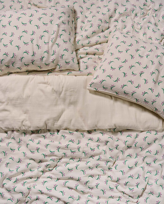 Lily Melody Housse de Couette 240 x 220 cm, taupe, avec 2 taies d'oreiller 60 x 70 cm, fermeture à rabat