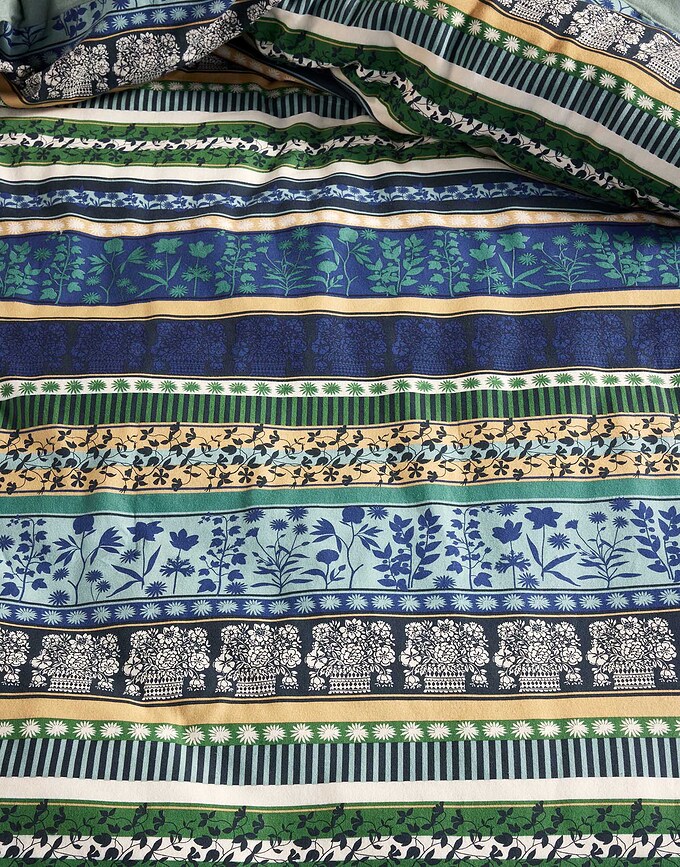 Lita Housse de Couette 155 x 220 cm, bleu-vert, avec taie d'oreiller 80 x 80 cm, fermeture éclair, Set 2 pièces