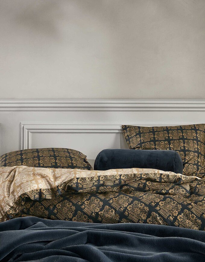 Luz Navlaka za Poplun 260x220 cm bež siva s 2 jastučnice 60x70 cm preklopno zatvaranje