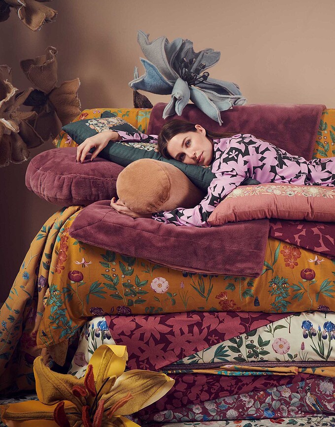 Mads Furry Coussin Décoratif rond, 45 cm, rose foncé