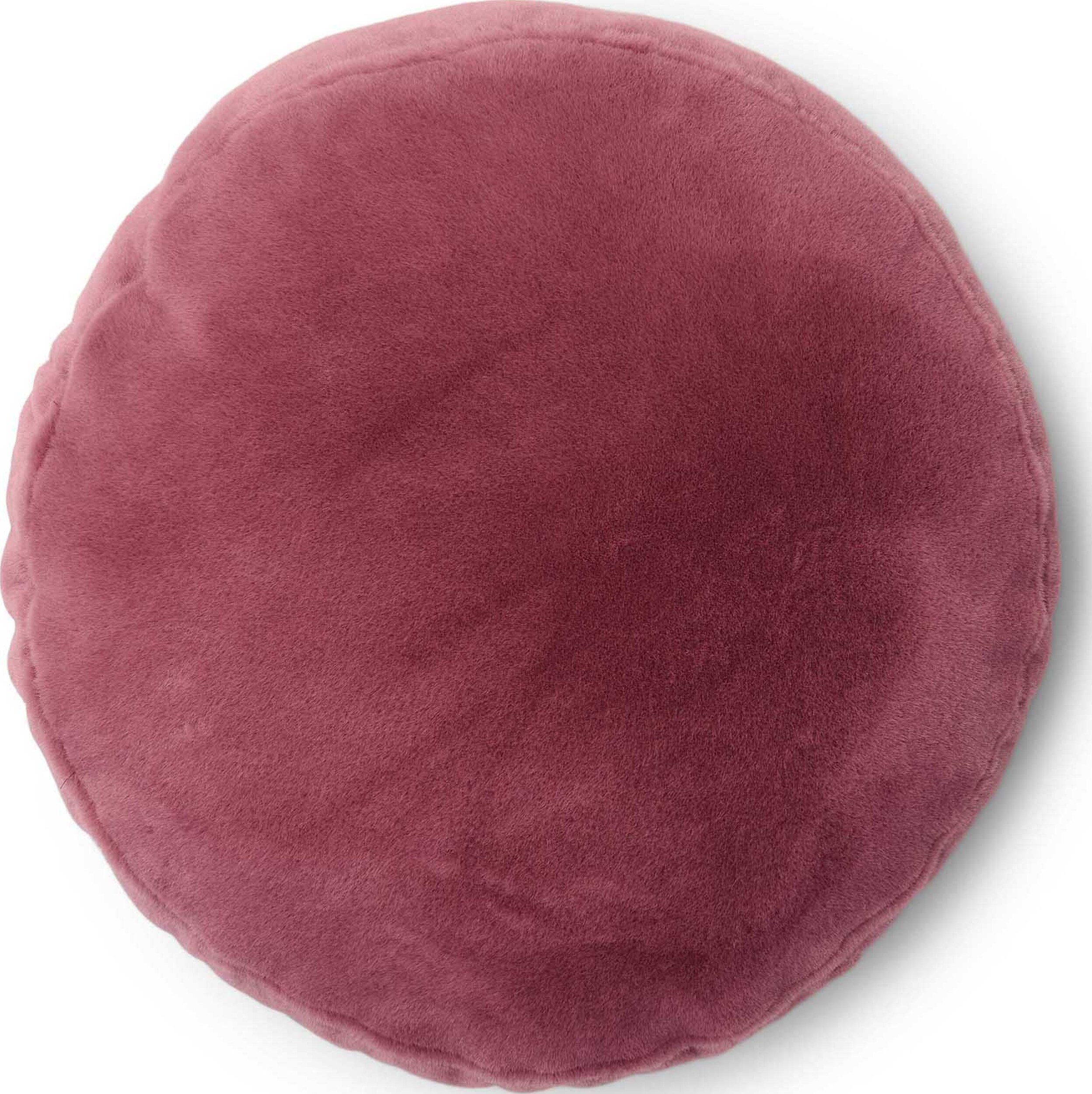 Mads Furry Dekoratives Kissen 45 cm rund dunkelrosa