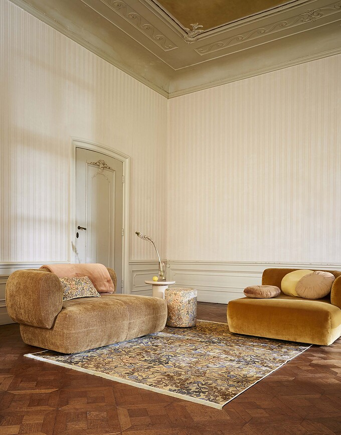 Mads Okrasna blazina, okrogla, 45 cm, temno modra