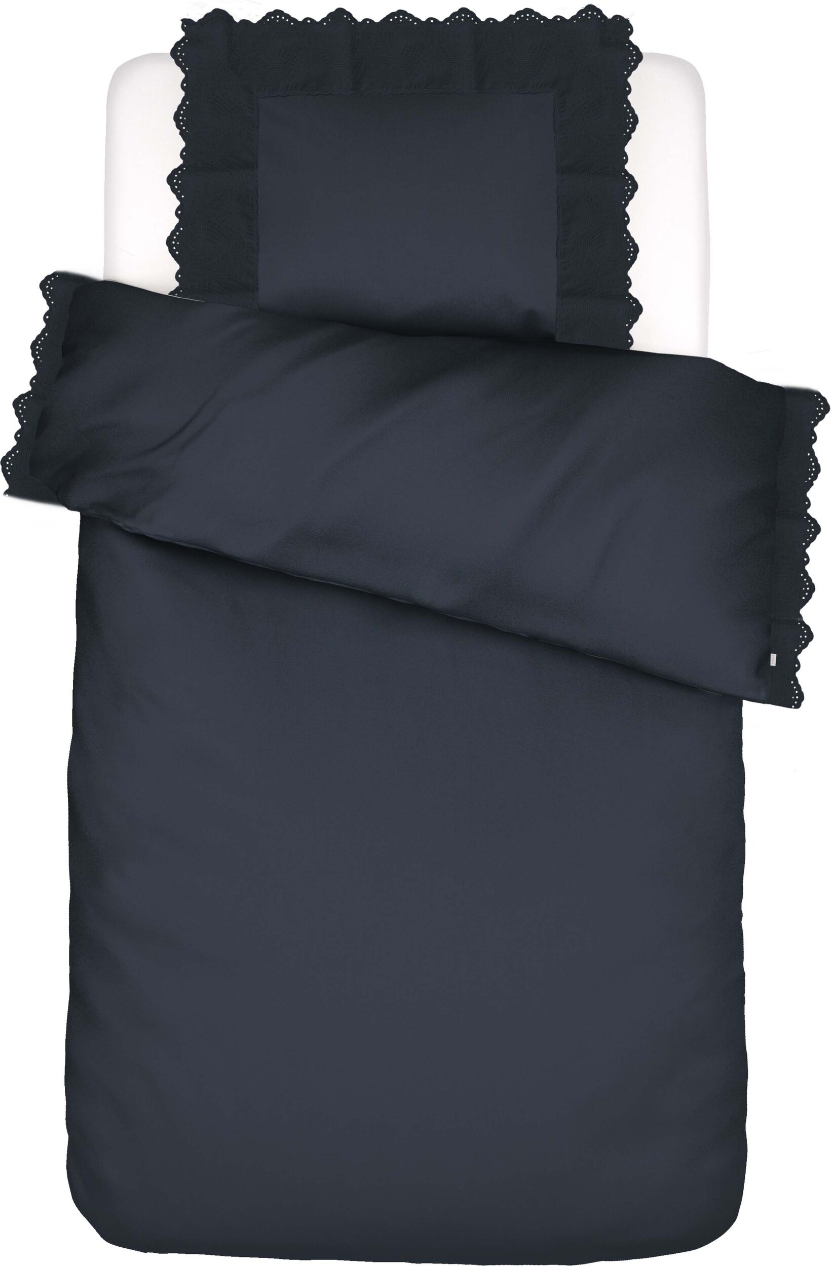 Maen Bettwäsche 140 X 220 Cm Dunkel Marineblau Mit Kissenbezug 60 X 70 Cm Klappenende