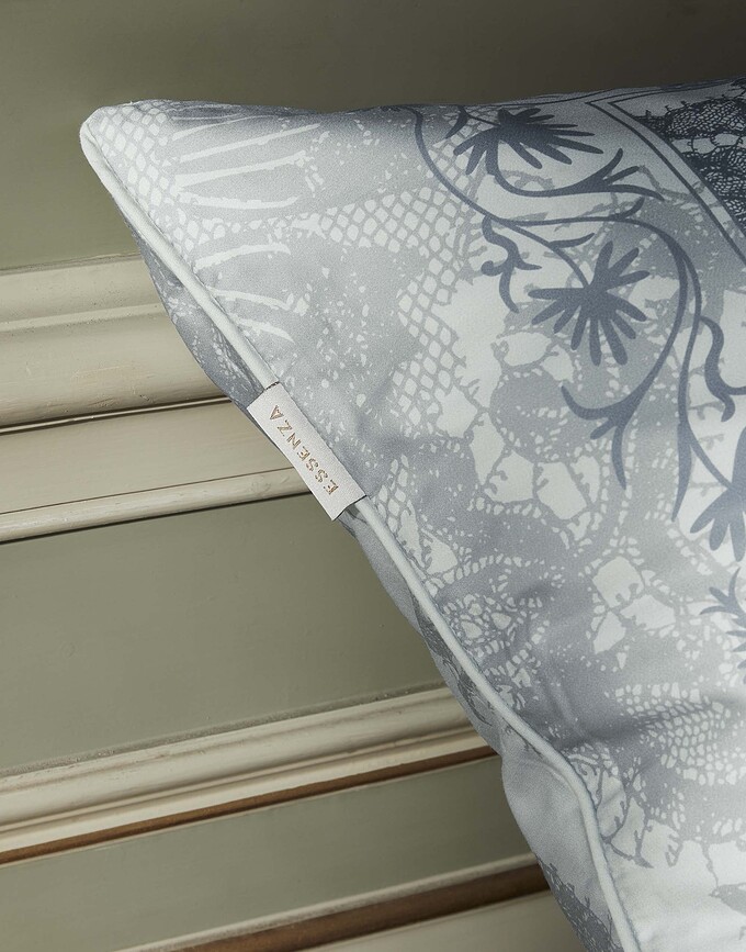 Maere Parure de lit avec rabat, 200 x 220 cm, bleue, 2 taies d'oreiller 60 x 70 cm