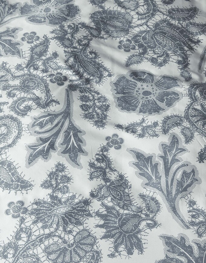 Maere Parure de lit avec rabat, 200 x 220 cm, bleue, 2 taies d'oreiller 60 x 70 cm