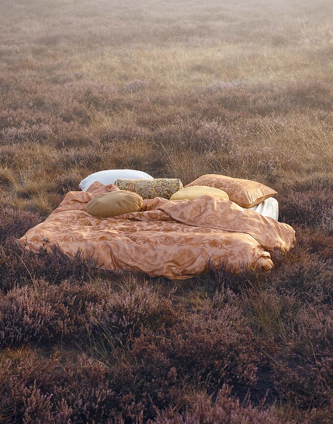 Maere Parure de Lit 140 x 200 cm, rose, fermeture éclair, avec taie d'oreiller 70 x 90 cm