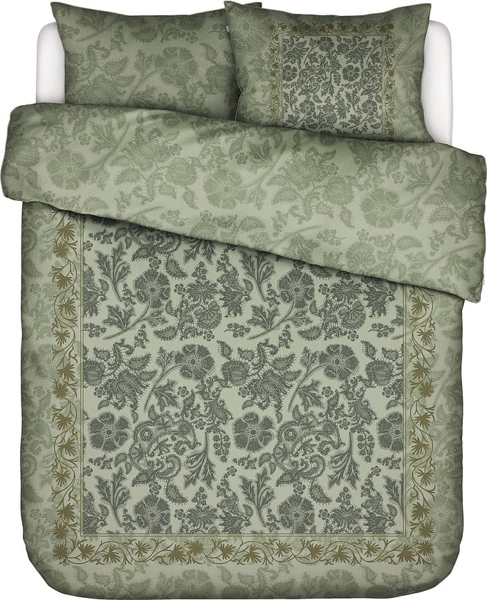 Maere Posteljina 200 x 200 cm zelena s patentnim zatvaračem Set s 2 jastučnice 80 x 80 cm