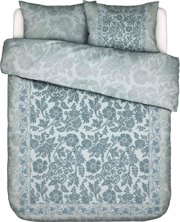 Maere Posteljina plava 260 x 220 cm s preklopnim zatvaranjem Set 2 jastučnice 60 x 70 cm