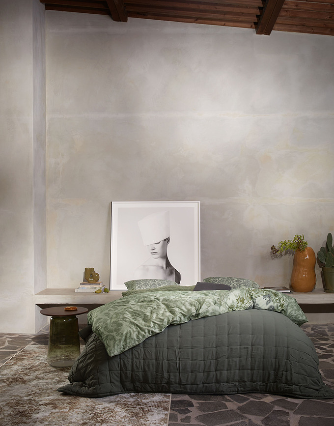 Maere Παπλωματοθήκη με κλείσιμο φάκελο, 260 x 220 εκ., πράσινη, με 2 μαξιλαροθήκες 60 x 70 εκ.