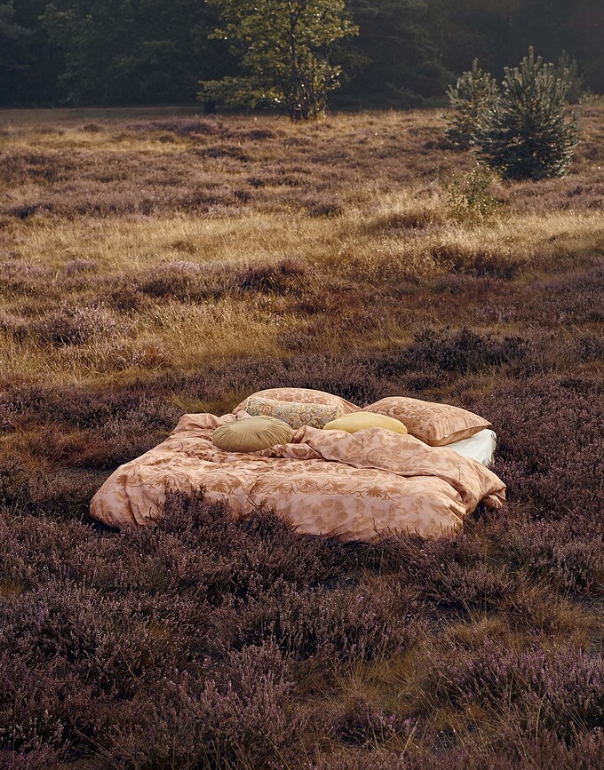 Maere Σετ Παπλωματοθήκης, 140 x 200 cm, ροζ, με φερμουάρ, για μαξιλαροθήκη 70 x 90 cm