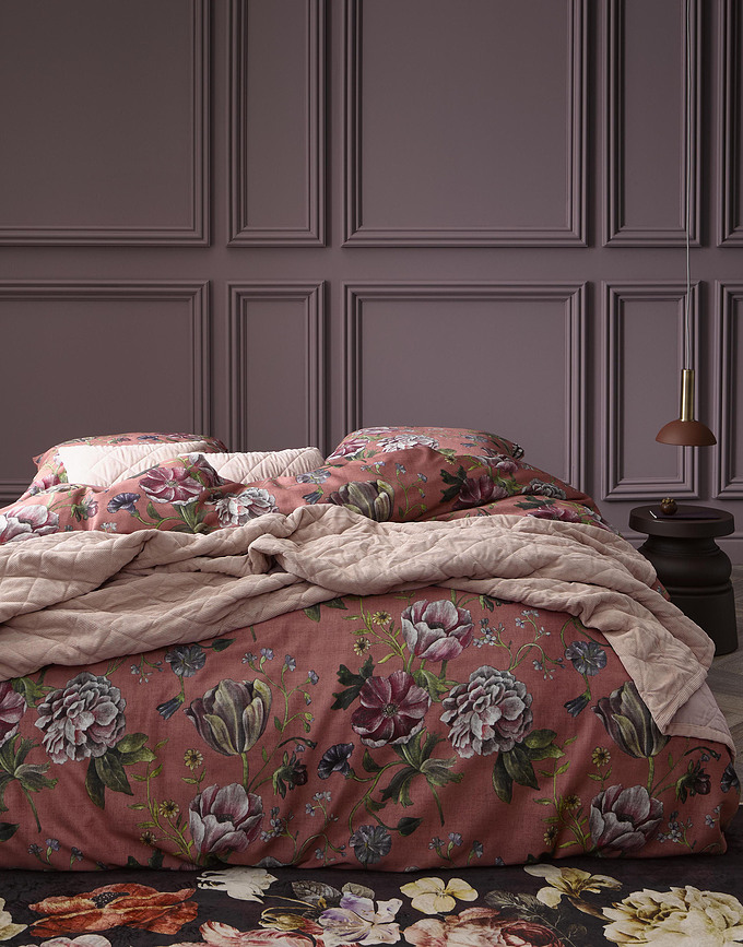 Colcha Billie, 270 x 265 cm, rosa empolvado