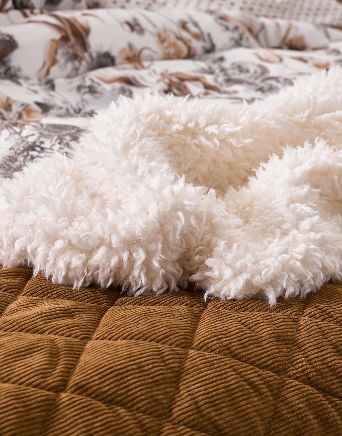 Manta de pelo Shelley, 150 x 200 cm, beige