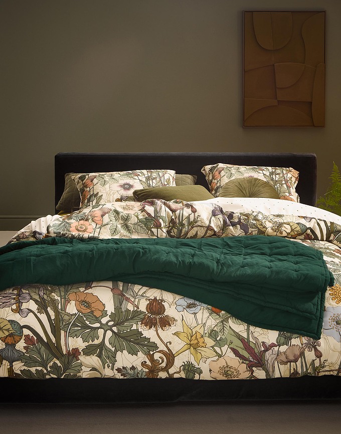 Colcha Ruth, 270 x 265 cm, verde oscuro