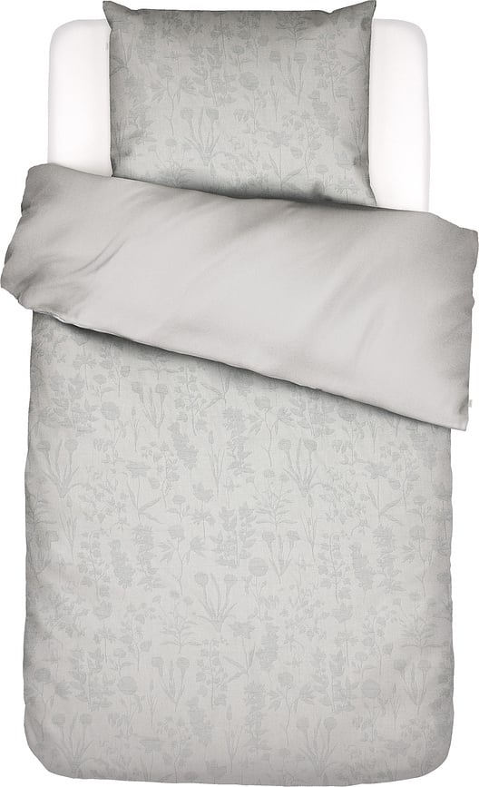 Maribel Posteljina 135 x 200 cm siva s patentnim zatvaračem Jastučnica 80 x 80 cm