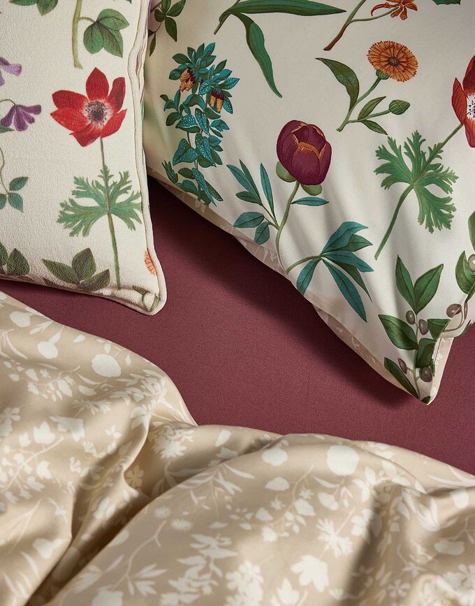 Marigold Parure de Lit 140 x 200 cm, vanille, avec taie d'oreiller 70 x 90 cm, fermeture rabat