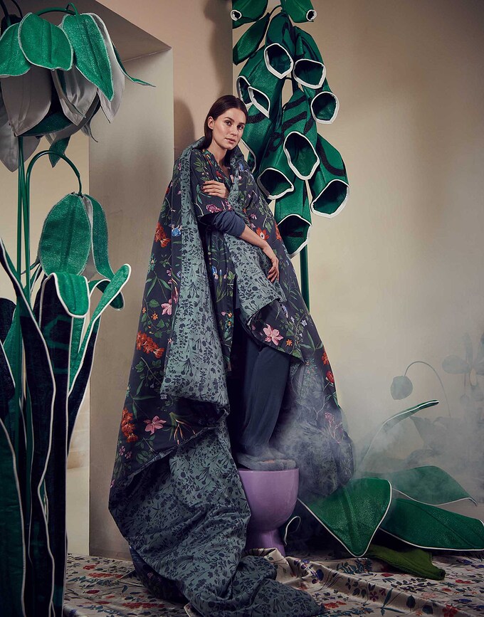 Marigold Parure de Lit, 140 x 200 cm, verte, avec fermeture éclair, taie d'oreiller 70 x 90 cm