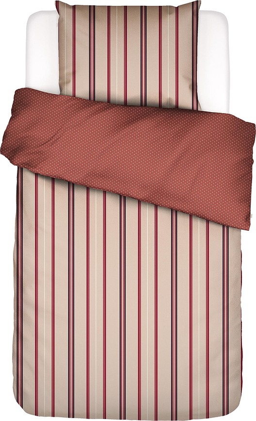 Meryl Parure de Lit, 140 x 220 cm, rose, fermeture à rabat, Taie d'Oreiller 60 x 70 cm