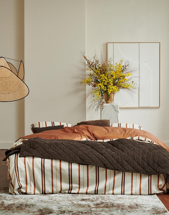 Meryl Parure de Lit avec fermeture rabat, 200 x 220 cm, vanille, comprenant 2 Taies d'Oreiller 60 x 70 cm