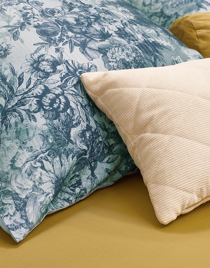 Minte Drap-housse 180 x 200 cm, gris-bleu