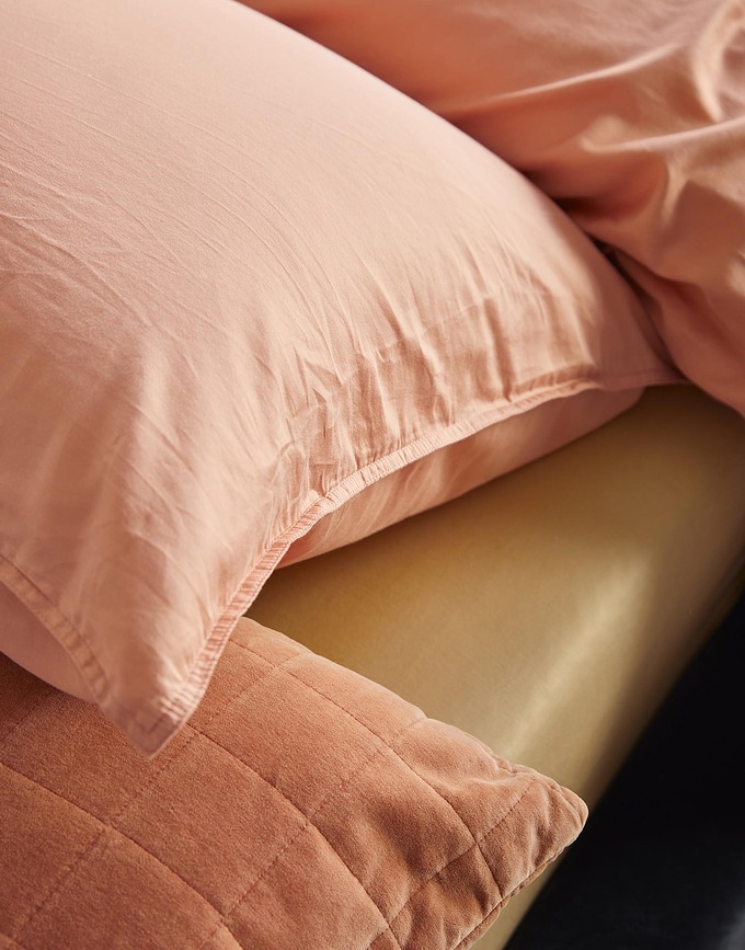 Minte Taie d'Oreiller 40 x 80 cm, couleur brique