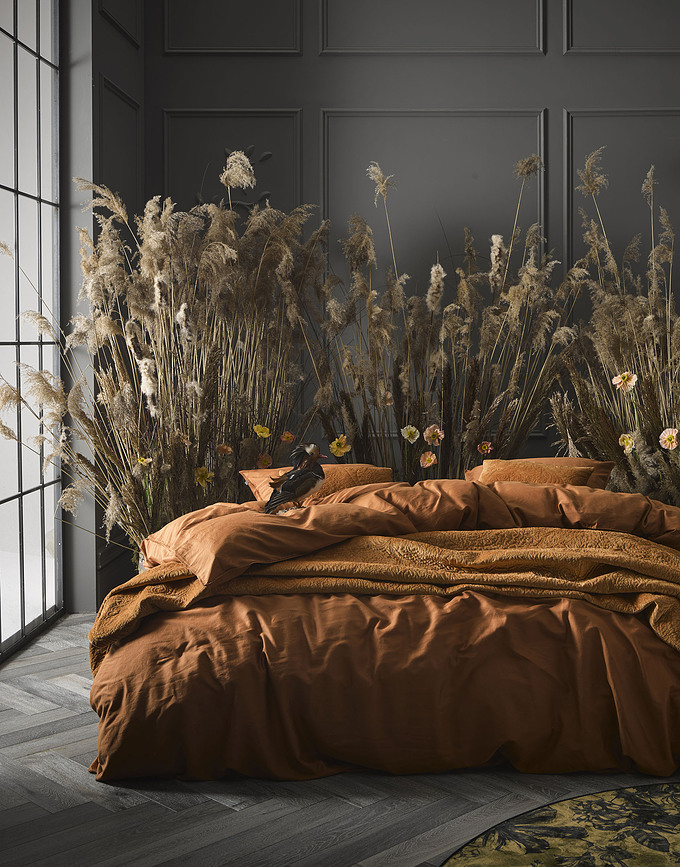 Minte Housse d'Oreiller, 40 x 80 cm, marron