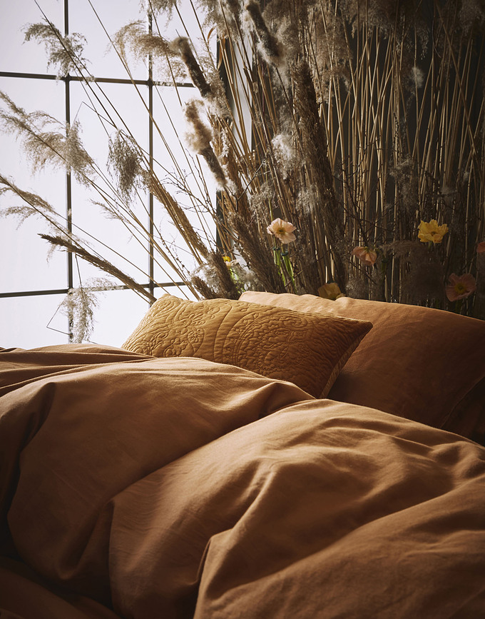 Minte Housse d'Oreiller, 40 x 80 cm, marron