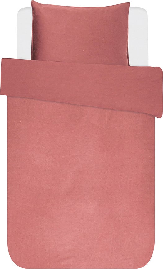 Minte Posteljina 140 x 220 cm koraljna s jastučnicom 60 x 70 cm na preklop