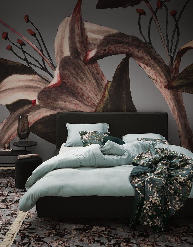 Minte Posteljnina, zapiranje na zadrgo, 140 x 200 cm / 70 x 90 cm, mentolova, 2 kosa