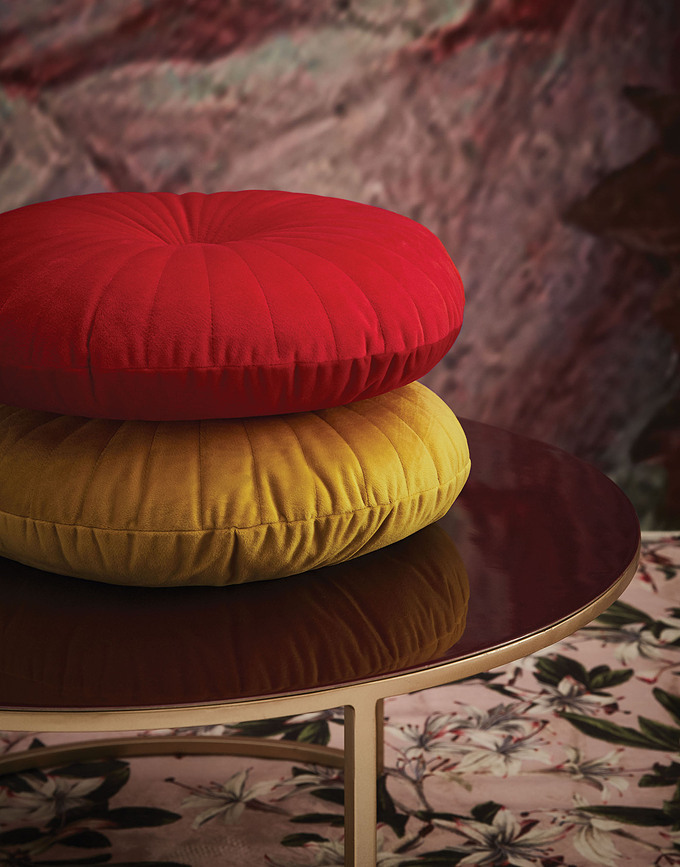 Naina Coussin, rose foncé