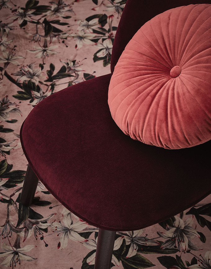 Naina Coussin, rose foncé