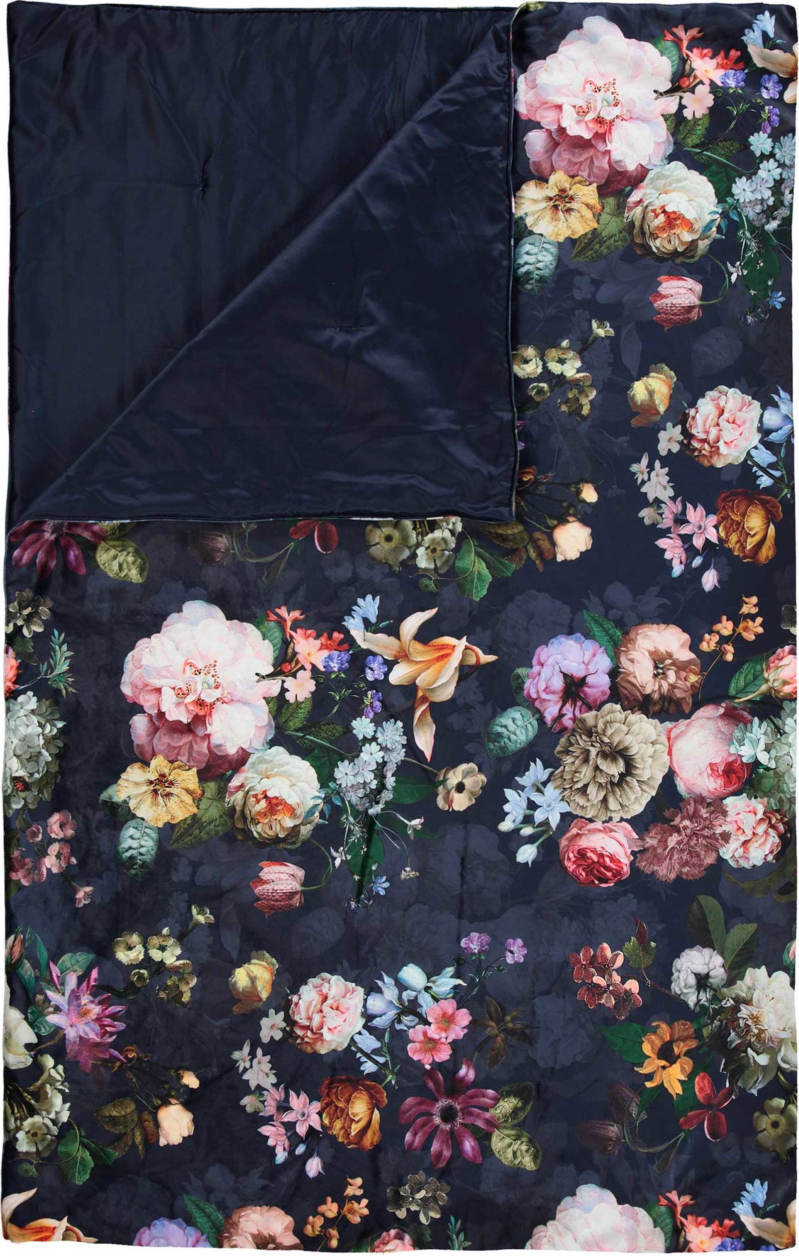 Narzuta Fleur 135 x 170 cm granatowa