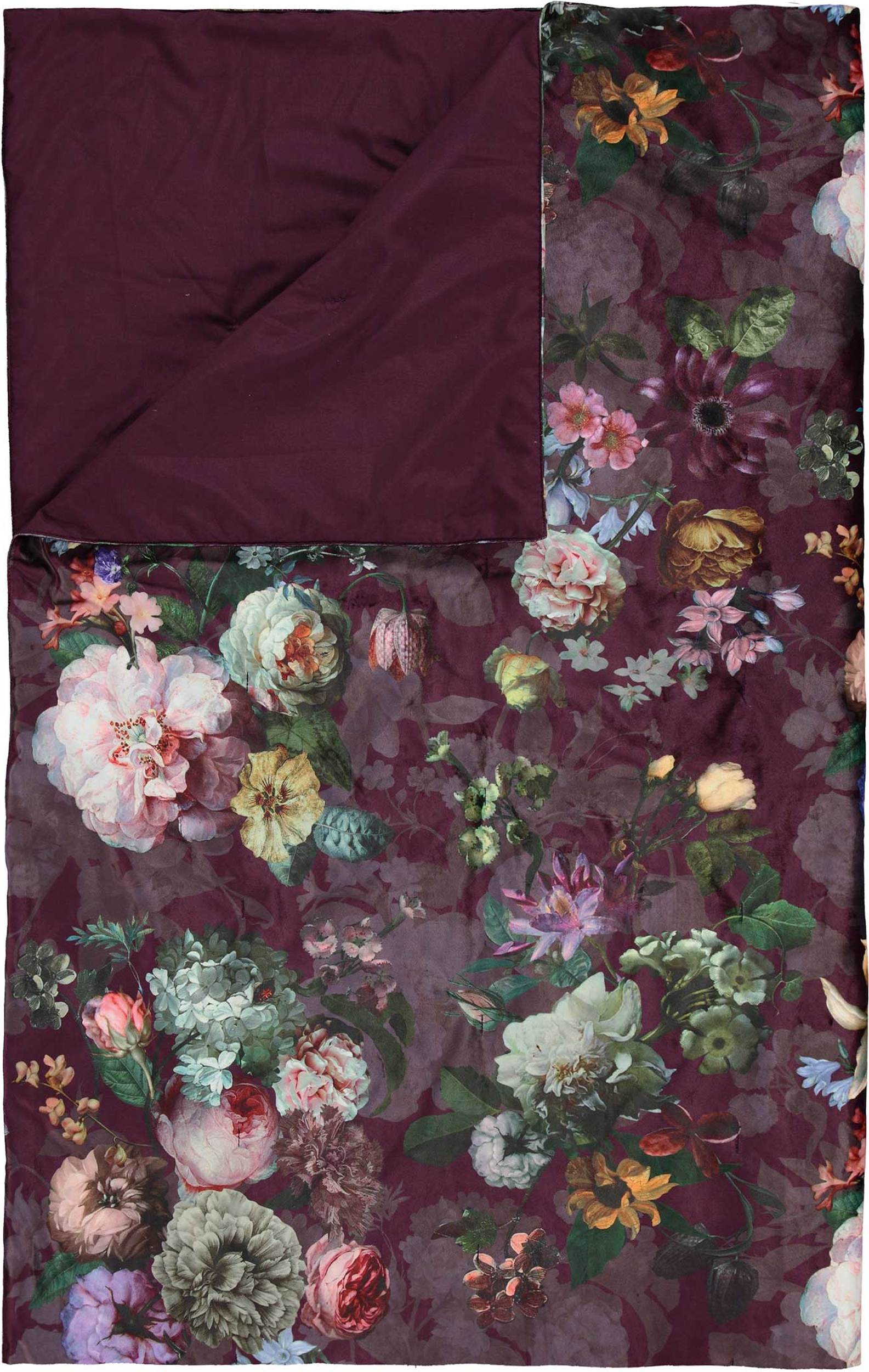 Narzuta Fleur 270 x 265 cm burgundowa