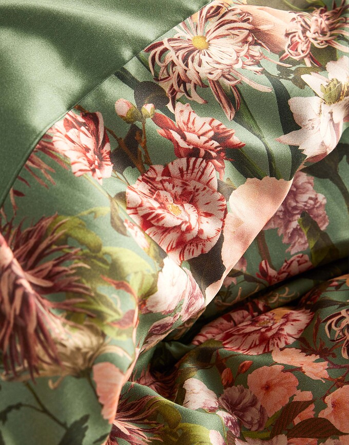 Noleste Posteljnina, 140 x 200 cm, zelena, s prevleko za vzglavnik 70 x 90 cm, zapiranje na zadrgo