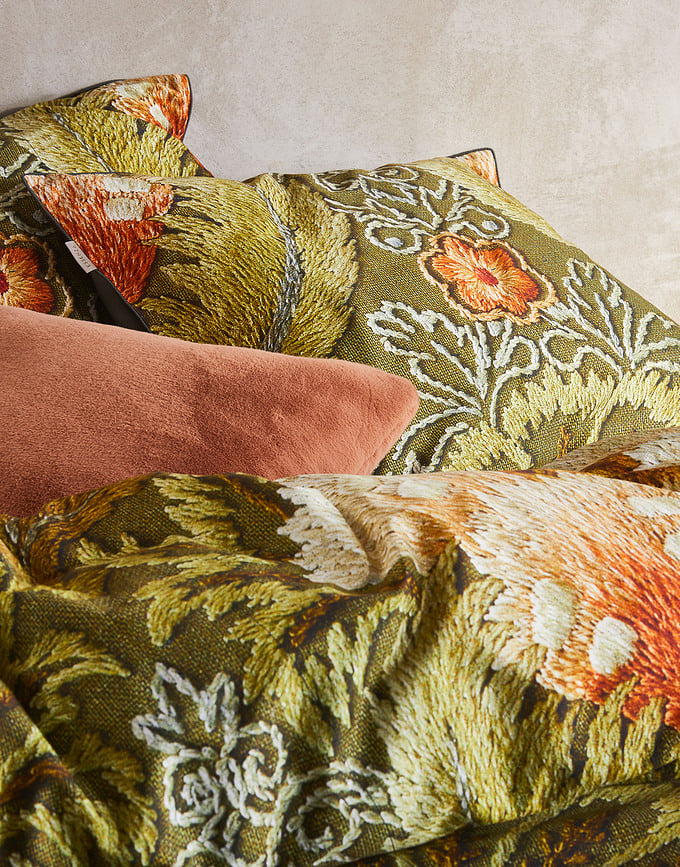 Noma Posteljnina z zadrgo, 135 x 200 cm, zelena, s prevleko za vzglavnik 60 x 80 cm