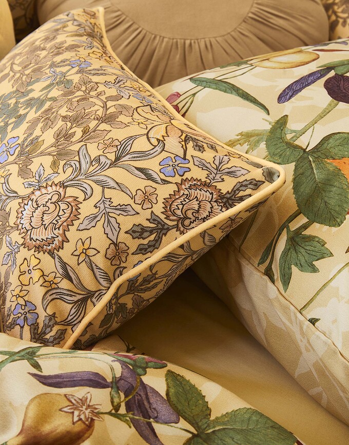 Phaedra Parure de Lit avec rabat, 240 x 220 cm, jaune, 2 Taies d'Oreiller 60 x 70 cm