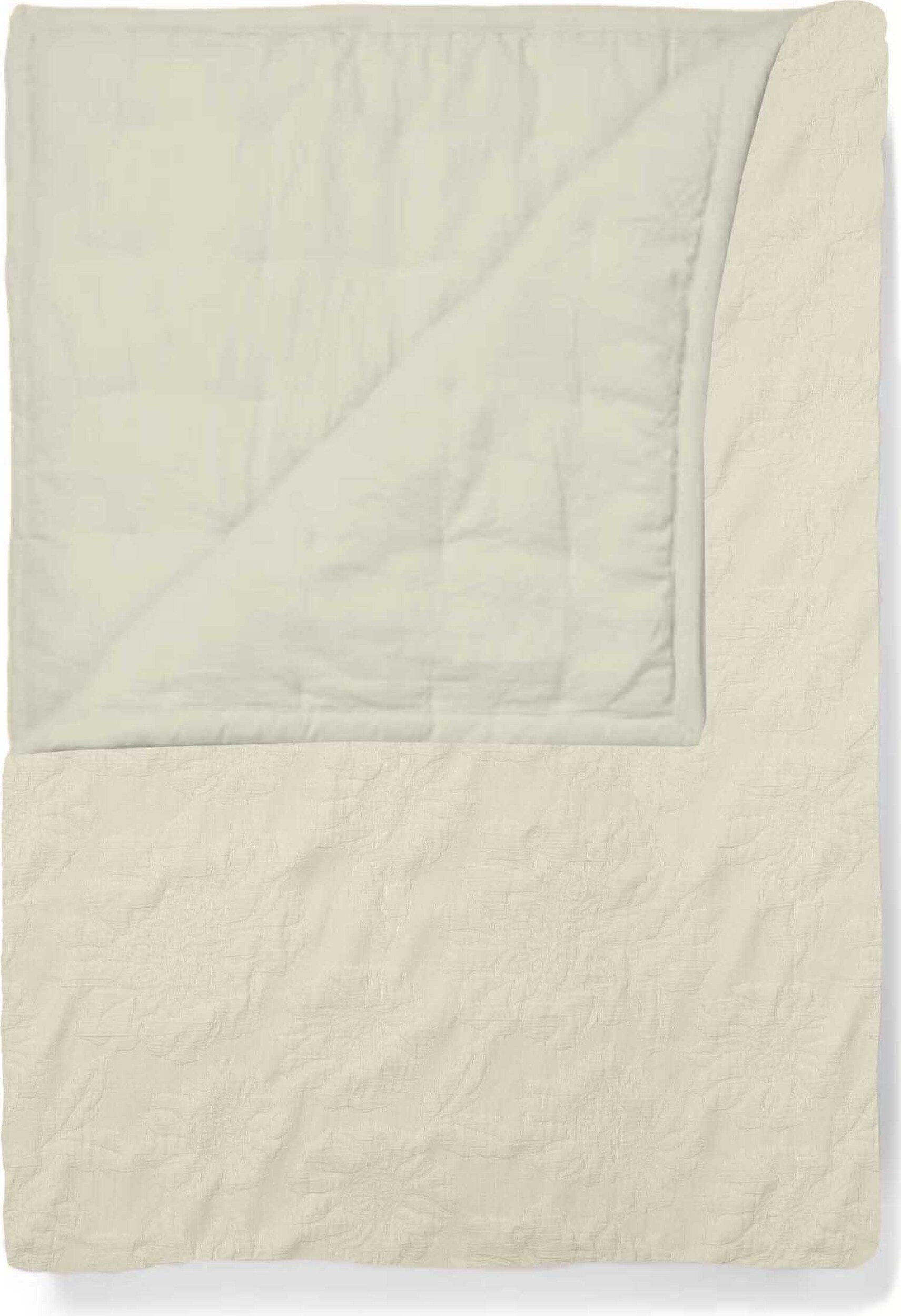 Philippine Decke 270 x 265 cm vanillefarbig