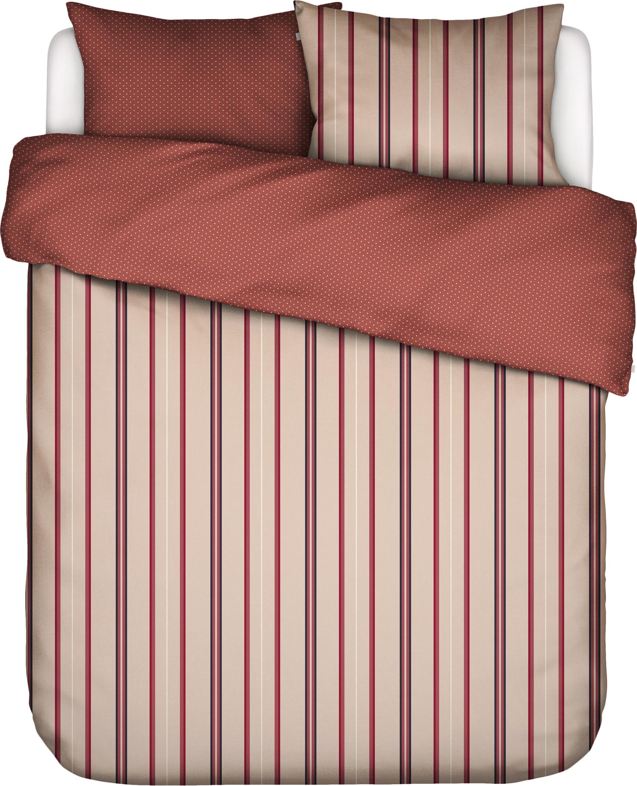 Pościel Meryl 240 x 220 cm różowa z 2 poszewkami na poduszki 60 x 70 cm