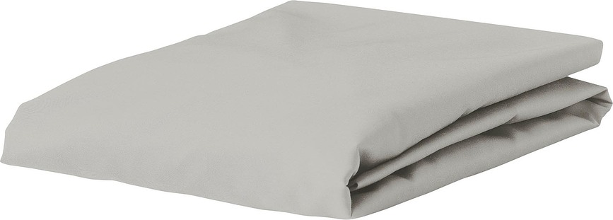 Premium Percale Bettlaken mit Gummizug 100 x 200 cm silberfarben