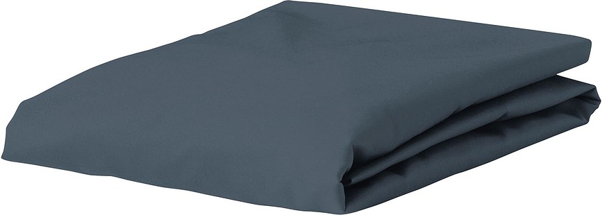 Premium Percale Drap Housse, 90 x 200 cm, bleu-gris