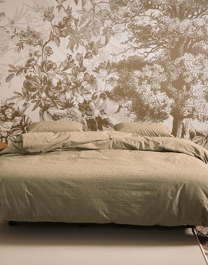 Rhodes ΣΕΤ ΠΑΠΛΩΜΑΤΟΘΗΚΗΣ, καφέ, 240 x 220 cm, με 2 μαξιλαροθήκες 60 x 70 cm, κλείσιμο φάκελος