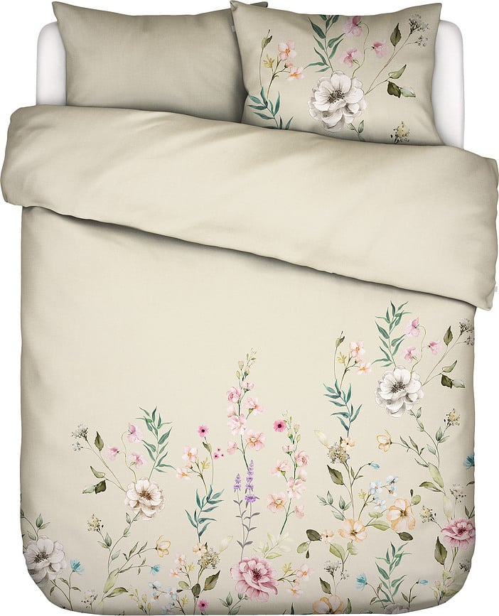 Romee Posteljina s preklopom 240 x 220 cm vanilija s 2 jastučnice 60 x 70 cm