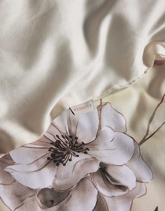 Romee Σετ Παπλωματοθήκης, 135x200 cm, χρώμα βανίλια, με μαξιλαροθήκη 80x80 cm, με φερμουάρ