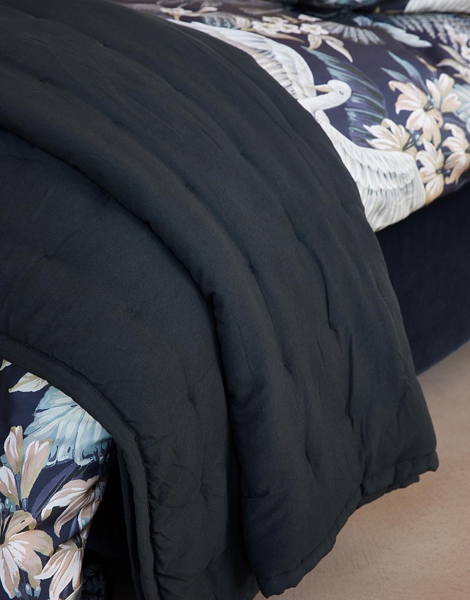 Ruth Couvre-lit, 180 x 265 cm, bleu marine foncé