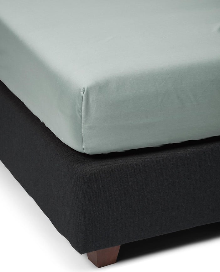 Sábana Bajera de satén, 90 x 200 cm, gris topo