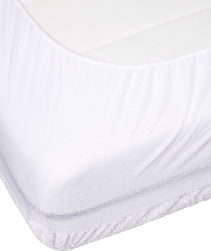 Sábana Bajera Ajustable impermeable Waterproof 90c, 180 x 200 cm, blanca