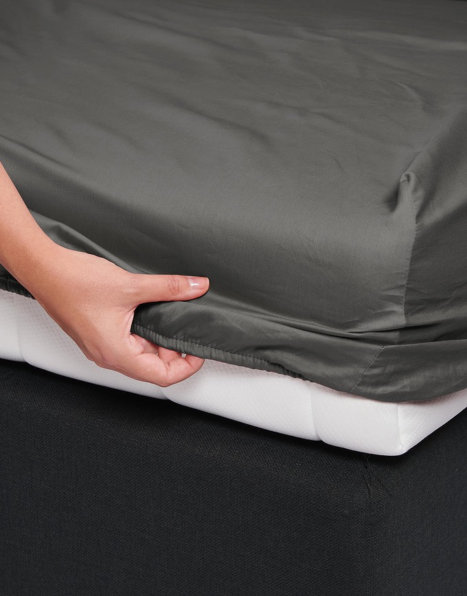 Satin Drap-housse 80 x 200 cm, rose